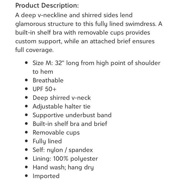 Althleta Shirrendipty Swim Dress - purple  Worn Once! - Picture 9 of 9